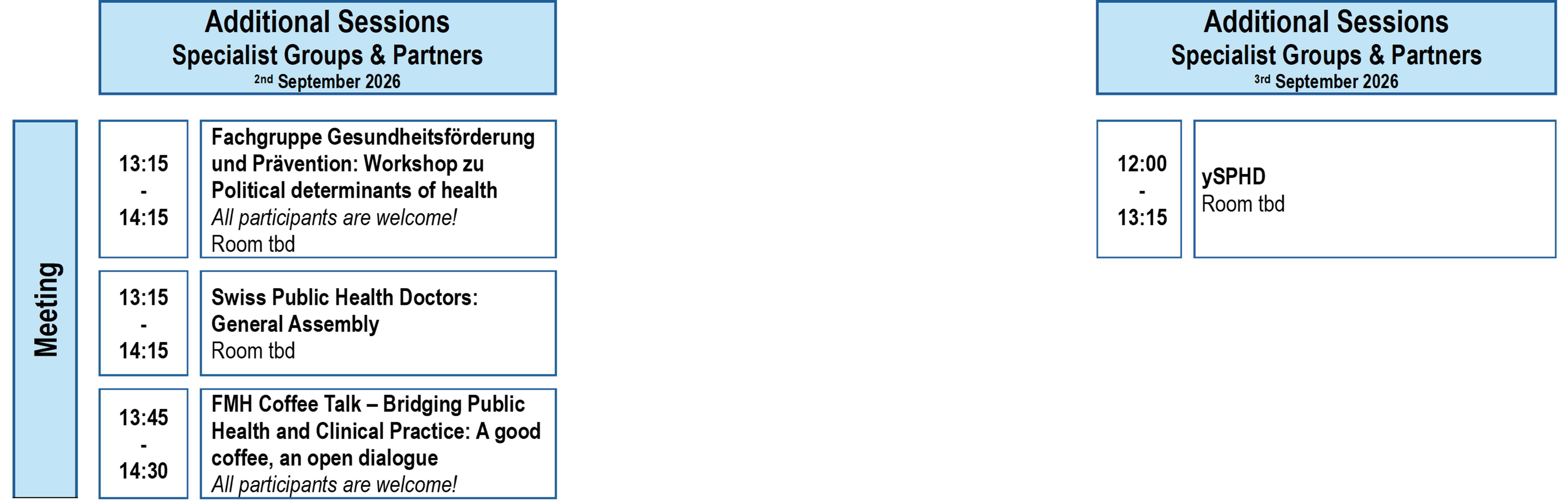 Additional Sessions